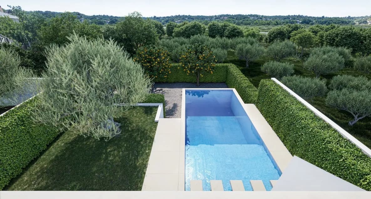 NEW Contemporary Detached House, with swimming pool and garden gallery 4