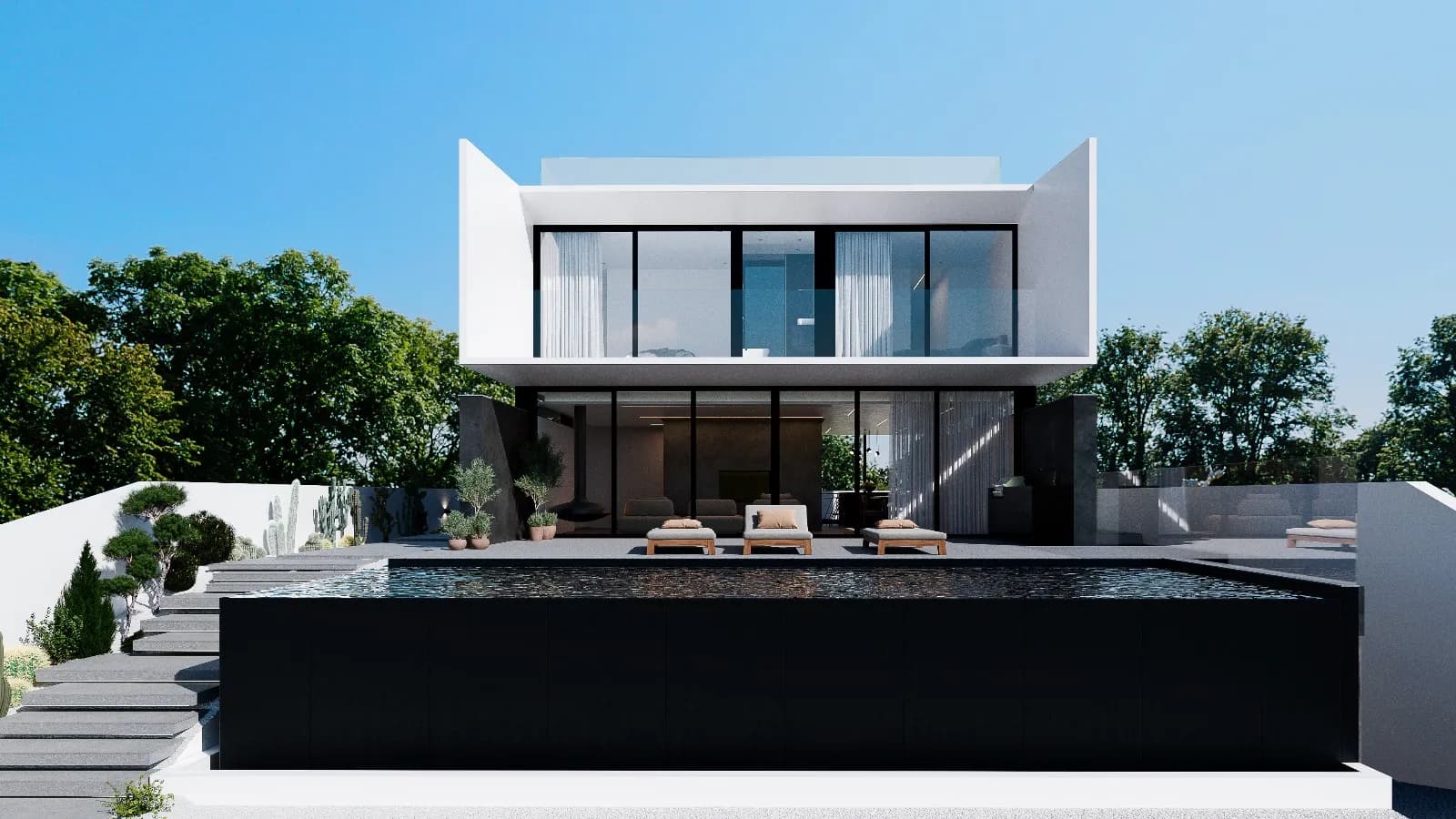 Luxurious contemporary villa, with a lift and indoor and outdoor swimming pools, in Gambelas