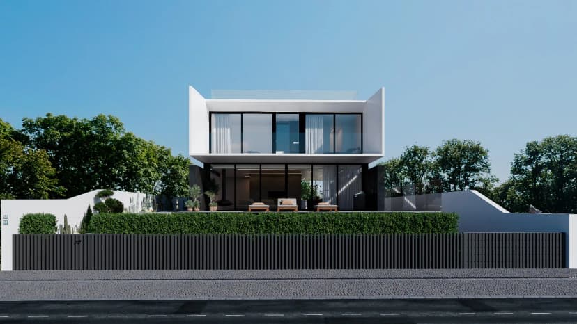 Luxurious contemporary villa, with a lift and indoor and outdoor swimming pools, in Gambelas 2