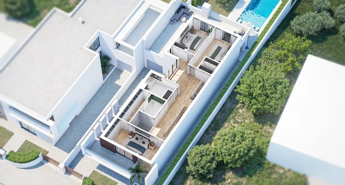 NEW Contemporary Detached House, with swimming pool and garden gallery 17